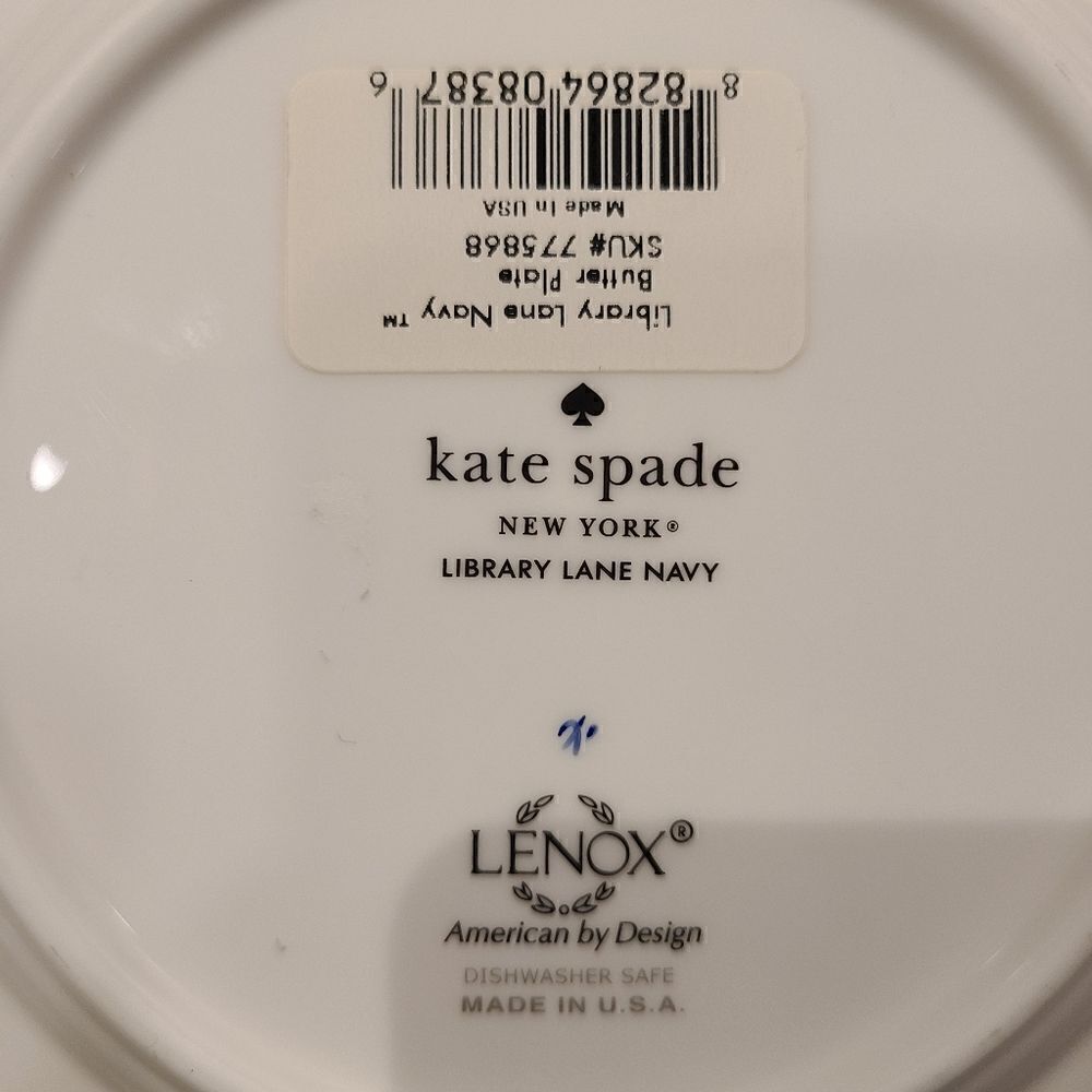 NWT Kate Spade Library Lane Butter Plates - Picture 3 of 7